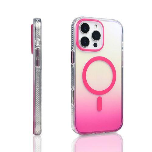 Apple iPhone 16 Pro Max Kılıf M-safe Şarj Özellikli Transparan Renk Geçişli Zore Toros Kapak