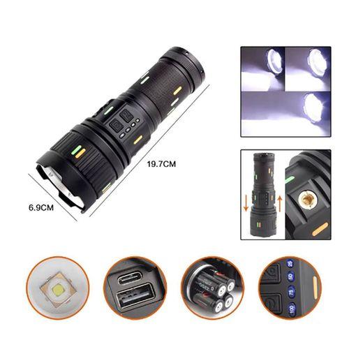 Pro F-3001 Alüminyum TG LED Güç Göstergeli Type-C Şarjlı El Feneri 100 W