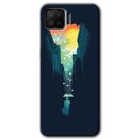 Oppo A73 Kılıf HD Desen Baskılı Arka Kapak - City Bird Sky