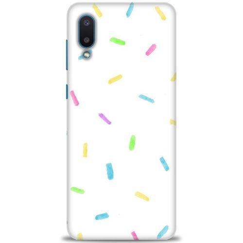 Samsung Galaxy A02 Kılıf HD Baskılı Kılıf - Konfeti + Tam Ekran Koruyucu