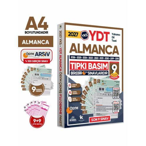 2027 YKS YDT (Yabancı Dil Testi) ALMANCA ÖSYM Çıkmış Soru Tıpkı Basım Deneme Paketi 9lu Türkiye G
