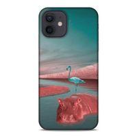 Lopard Apple iPhone 12 Uyumlu Kılıf Manipülasyon ☻ (21) Koruyucu Kapak Baskılı