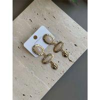 Taşlı Küpe - Krem