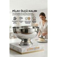 Profesyonel 14 Cm Çapında Pilav Kalıbı - Helva Kalıbı 304 Paslanmaz Çelik  723025