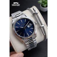 Slazenger İtalyan Tasarım Bileklik Hediyeli 2 Yıl Garantili 10 Atm Çelik Erkek Kol Saat ESL2583E390