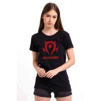 Of Warcraft For The Horde World Baskılı Siyah Kadın Tshirt