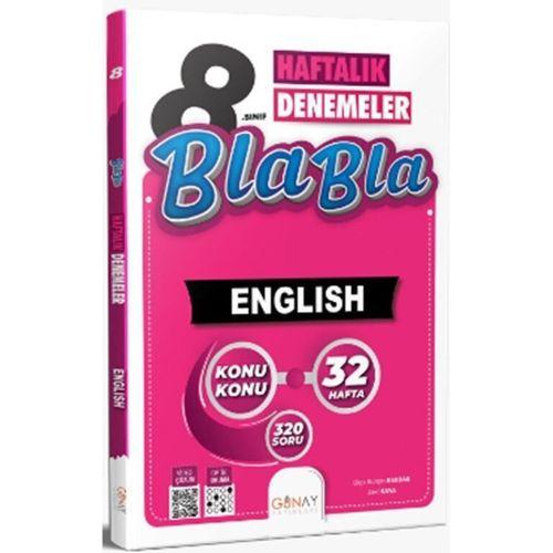 8. Sınıf İngilizce Bla Bla Haftalık Denemeler Günay Yayınları