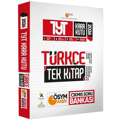 2026 TYT Türkçe Kara Kutu TEK KİTAP ÖSYM ARŞİV Çıkmış Soru Bankası Konu Özetli Dijital Çözümlü