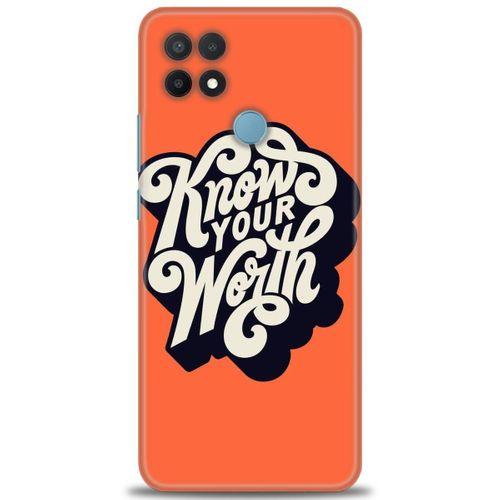 Oppo A15 Kılıf HD Baskılı Kılıf - Know Your Worth + Tam Ekran Koruyucu