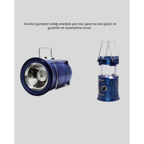 Güneş Enerjili Kamp Lambası Şarjlı Taşınabilir Kompakt Açık Hava Işığı