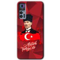 TCL 30 Kılıf HD Desen Baskılı Arka Kapak - Atatürkiye