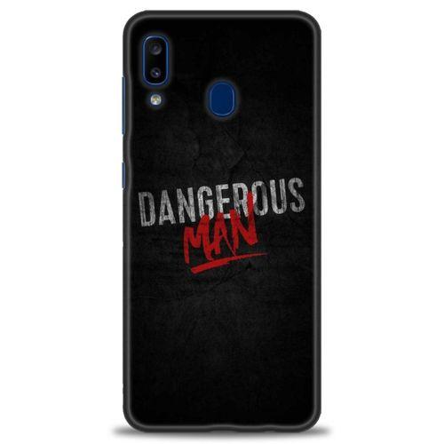 Samsung Galaxy A20 Kılıf HD Baskılı Kılıf - Dangerous Man + Tam Ekran Koruyucu