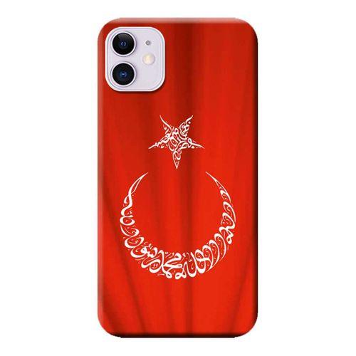 iPhone 11 Kılıf Türk Bayrağı Baskılı Esnek TPU Silikon