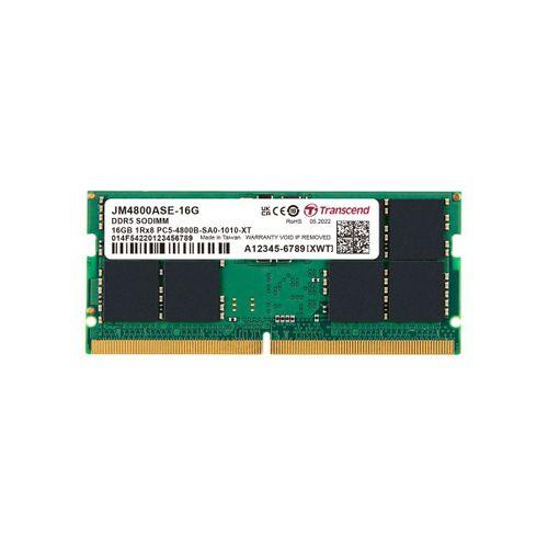 Transcend 16GB(1x16GB) 4800Mhz SODIMM CL40 DDR5 Notebook Ram (JM4800ASE-16G)