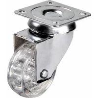 301 - 50x20 Mm Şeffaf Makaralı Tablalı Teker