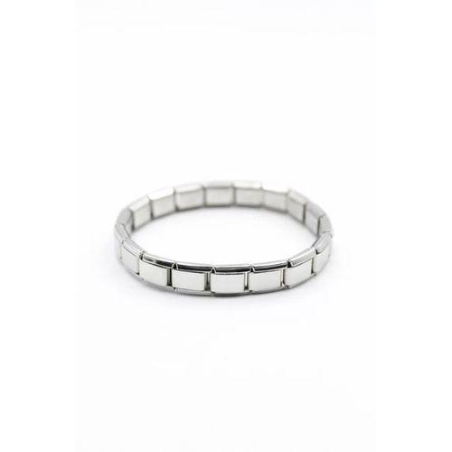 Lastikli Çelik Bileklik - Gümüş