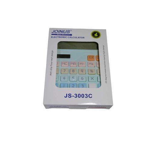 JOINUS JS-3003 - 12 HANE HESAP MAKİNESİ ( Pilli / Güneş Enerjili) BUZ MAVİ / Renkli Tuş Takımı