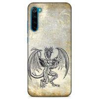 Lopard Xiaomi Redmi Note 8T Uyumlu Kılıf Tattoo's (30) Silicone Case Şeytan Ejderha