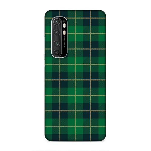 Xiaomi Mi Note 10 Lite Kılıf Retro Kumas Yesil2 Arka Kapak Silikon Koruma Full Koruyucu