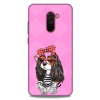 Animax Kurdelalı Spaniel Xiaomi Pocophone F1 Kılıf Desenli Silikon