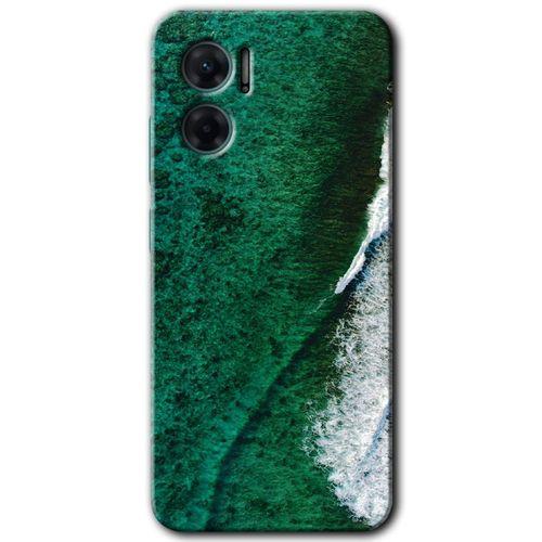 Xiaomi Redmi Note 11E HD Baskılı Kılıf + 9D Tam Ekran Koruyucu - Yeşil Okyanus