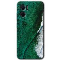 Xiaomi Redmi Note 11E HD Baskılı Kılıf + 9D Tam Ekran Koruyucu - Yeşil Okyanus