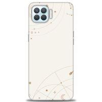 Oppo Reno 4 Lite Kılıf HD Baskılı Kılıf - Yıldız Haritası + Tam Ekran Koruyucu