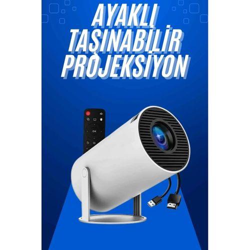Taşınabilir Projeksiyon Ayaklı Projektör Android Uyumlu Hdmı Girişli