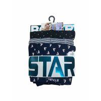 Star 106 Desenli Pamuklu Kemer Likralı 3'lü Boxer