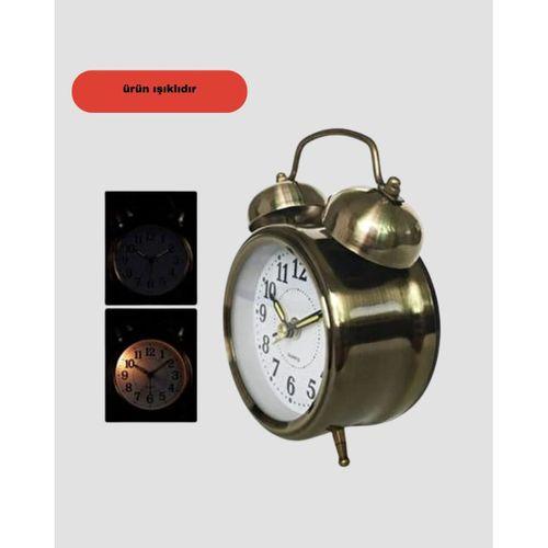 Bronz Metal Masa Saati
