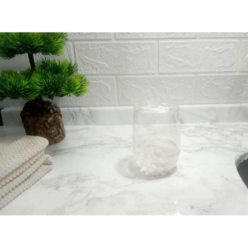 2 Adet Diş Fırçalık Beyaz İncili Akrilik 8X8X11Cm Banyo Seti