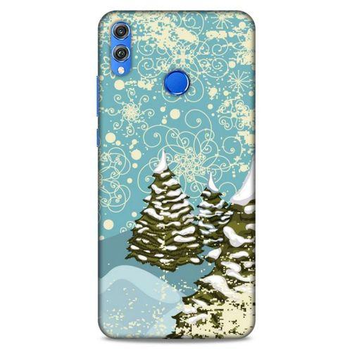 Huawei Honor 8x Kılıf Snowix (29) Arka Koruma Kılıfı Yeşil Krem
