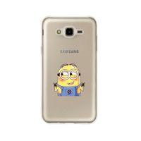 Samsung J7 Minions Desenli Premium Şeffaf Silikon Kılıf