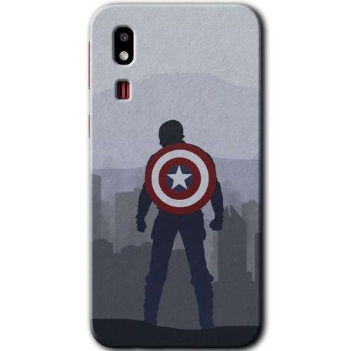 Potkal Hediye Fabrikası Samsung Galaxy A2 Core Kılıf HD Desen Baskılı Arka Kapak - Captain Avenger
