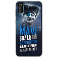 Galaxy M21 Kılıf HD Desen Baskılı Arka Kapak - Bozkurt Atatürk