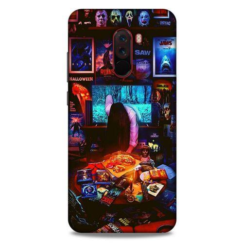 Retro (30) Desen Silicone Case Renkli Xiaomi Pocophone F1 Kılıf