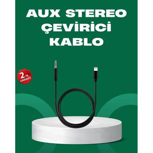 Lightning To 3.5mm Aux Ses Dönüştürücü Kablo 1 Metre Stereo Uyumlu