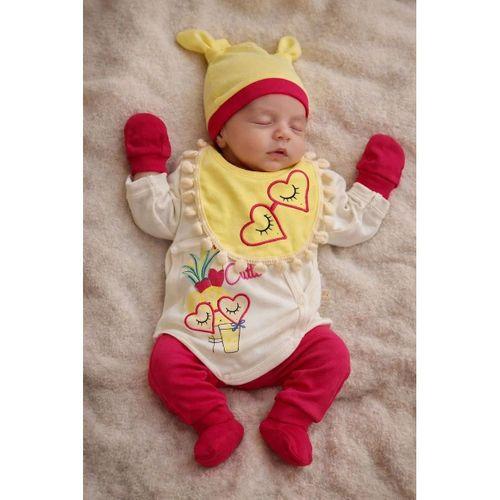 Ananaslı Kalpli 5 Parça Hastane Çıkış Seti