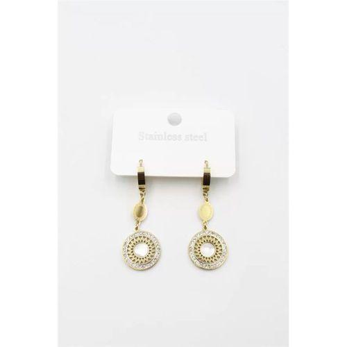 Taşlı Küpe - Altın