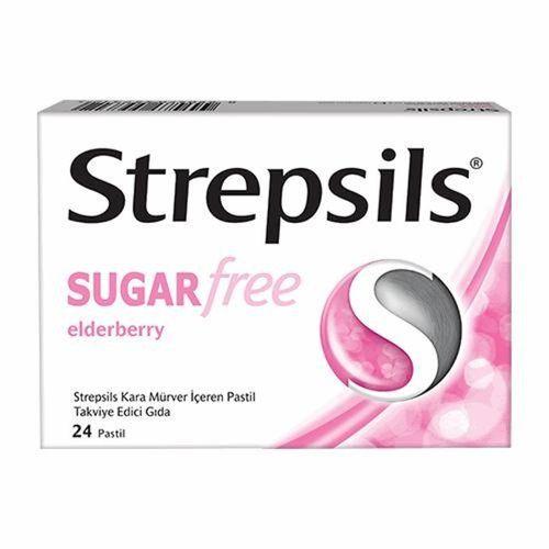 STREPSİLS Strepsils Çilek Aromalı Şekersiz 24 Pastil