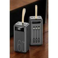 Powerbank 60.000 Mah 4 Portlu Uzun Şarj Süreli Dijital Göstergeli