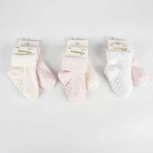 Çocuk Cenet 2'li Abs'li Kız Bebek Soket Çorap K44048 Asorti
