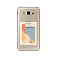 Samsung J7 Palermo Desenli Premium Şeffaf Silikon Kılıf