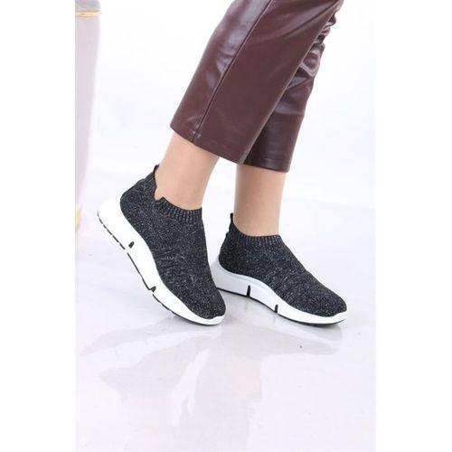 Fiora Siyah Beyaz Renkli Triko Sneaker