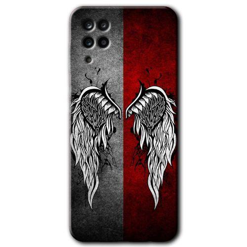 MRCİLETİSİM Samsung Galaxy A12 Kılıf Baskılı Kapak - Lucifer +Tam Kaplayan Mat Seramik