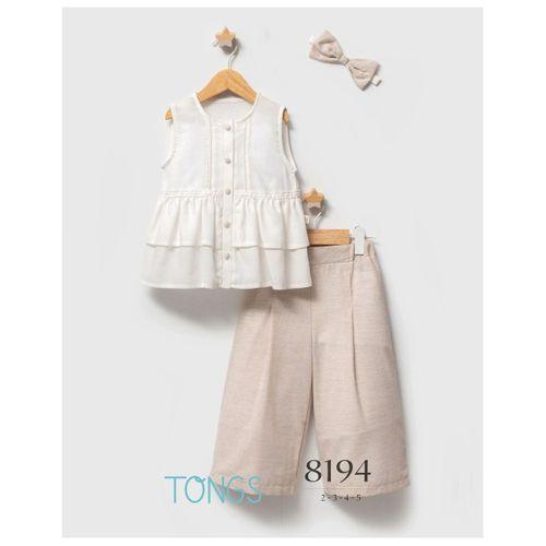 Tongs Baby Tongs Yazlık Üçlü Takım 8194 Bej