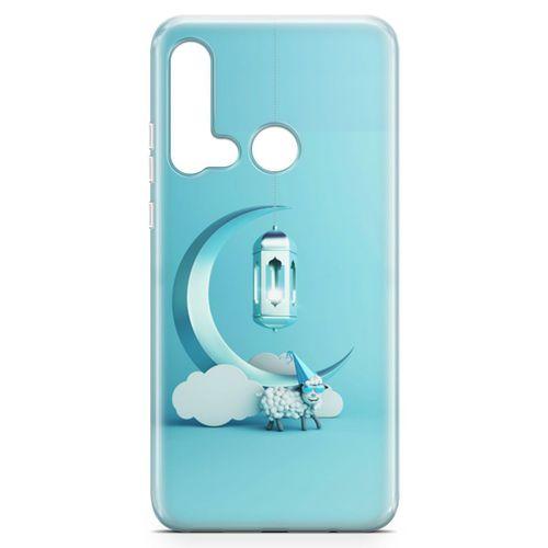 Huawei P20 Lite 2019 Kılıf Masa Lambası Mavi Arka Kapak Koruma Desenli Full Koruyucu