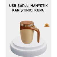 Şarjlı Otomatik Karıştırıcı Kupa Manyetik Mix Kupa Paslanmaz Çelik İç Astar