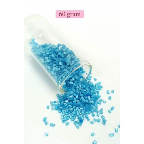 Kesme Cam Boncuk 2mm - 60 Gram - Mat Mavi - BNC386