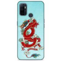 Huawei P40 Kılıf Dragons (22) Tam Koruma Kılıfı Ejderha Dövme Kırmızı